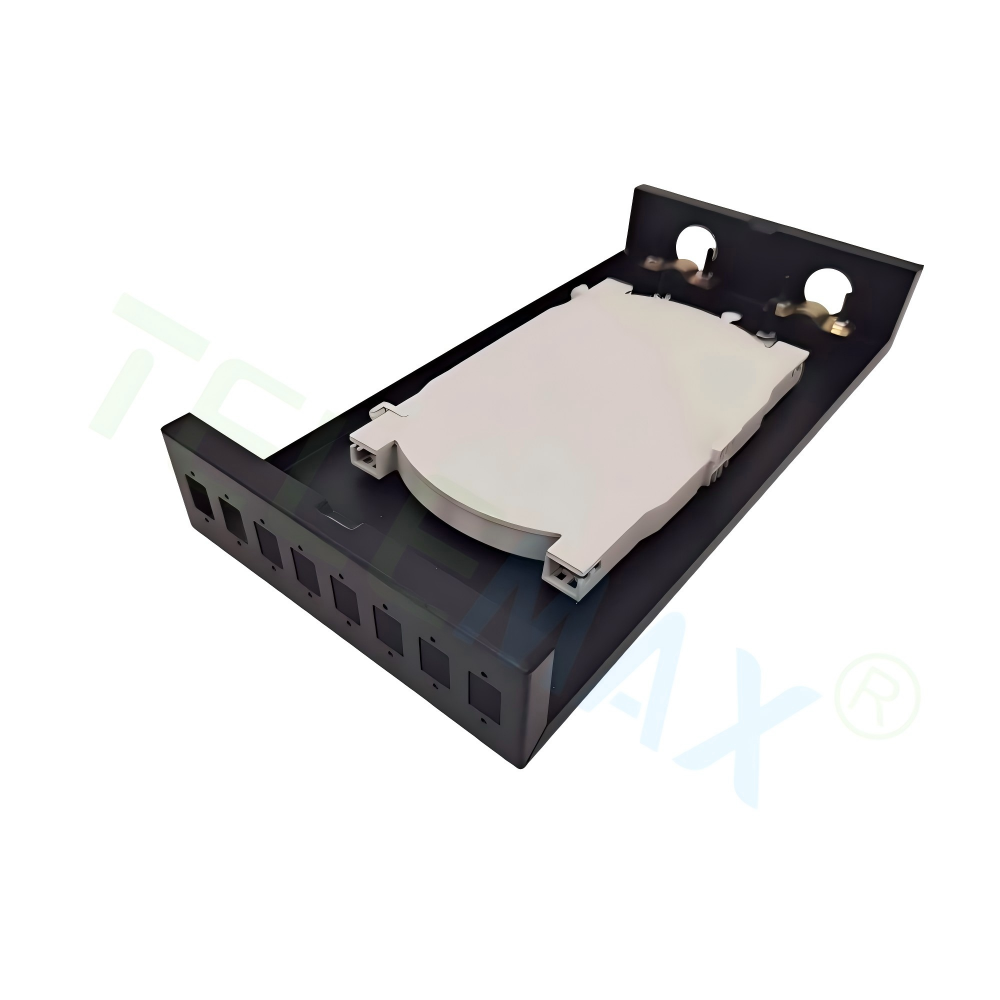 Telemax Fiber Optic Terminal Box 8 Port SC, Metal Black color
